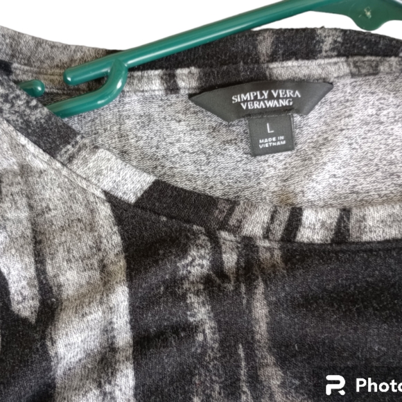 Vera Wang Ruffle Peplum Long sleeve Tee - Picture 5 of 8